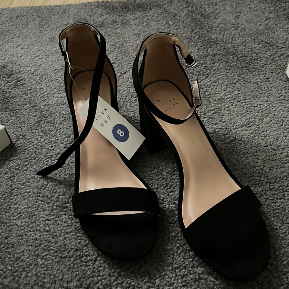 Black short heels